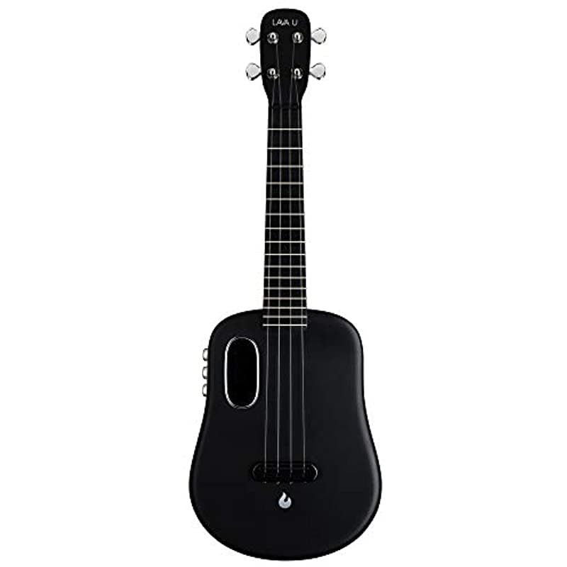 Lava U Fibra De Carbono Ukulele Efectos Concert Travel Ukulele Case Pick Y Cable De Carga Freeboost Sparkle Black 23 Pulgadas