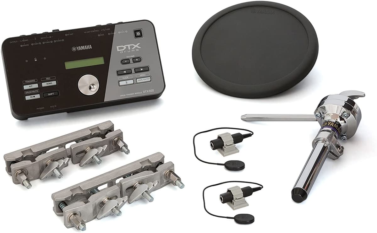 Yamaha DTX Hybrid Batería Electrónica Pack DTX502 Módulo TP70 con Triggers de Batería y Monturas DTXHP570