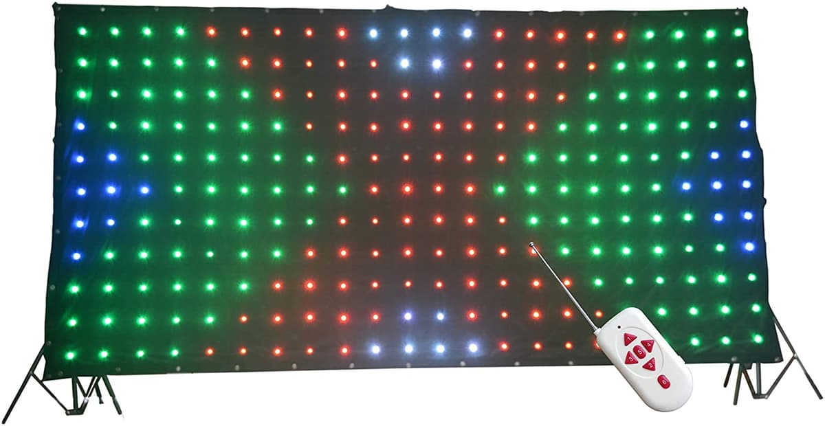 Cortina De Visión Led Khxed P18 2X4M Control Remoto Dmx512 Mobile Dj Band Night Club Stage Fackdrop KHX18-08