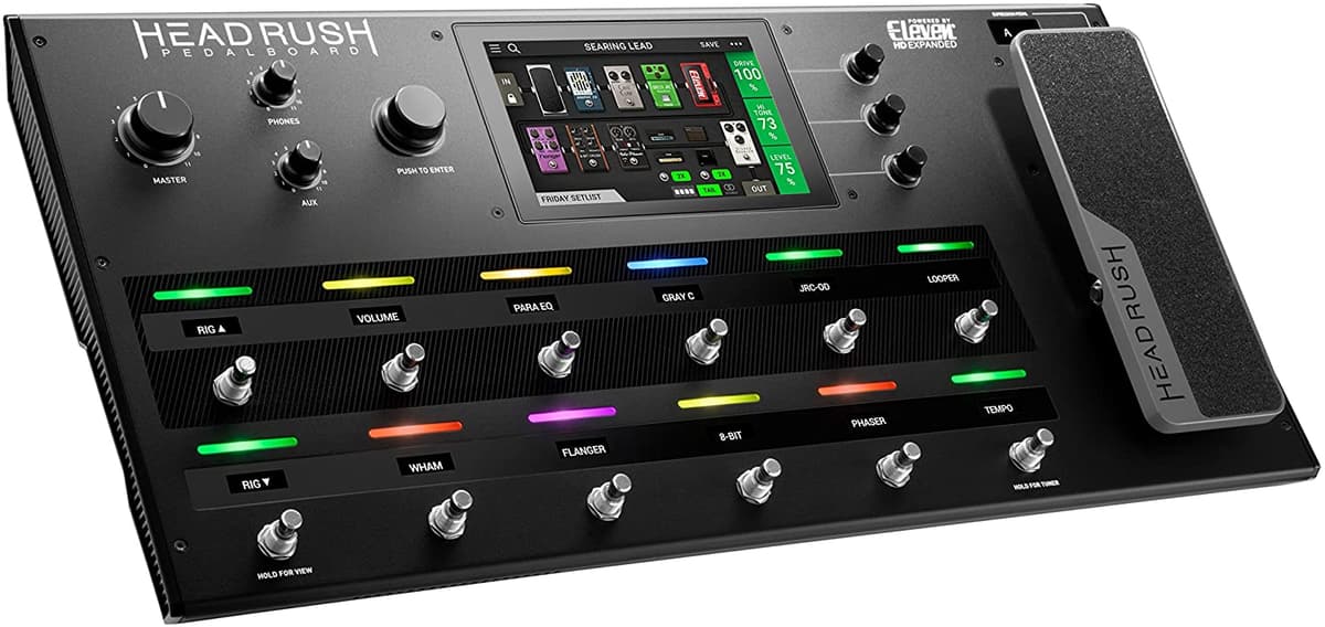 Headrush Pedalera | Amplificador De Guitarra Y Procesador De Modelado Fx Con Software Dsp Expandido Hd Eleven Pantalla Táctil De 7 Pulgadas Pedal De Expresión Bucle Integrado Soporte Ir Y Conectividad De Audio Usb Pedalboard
