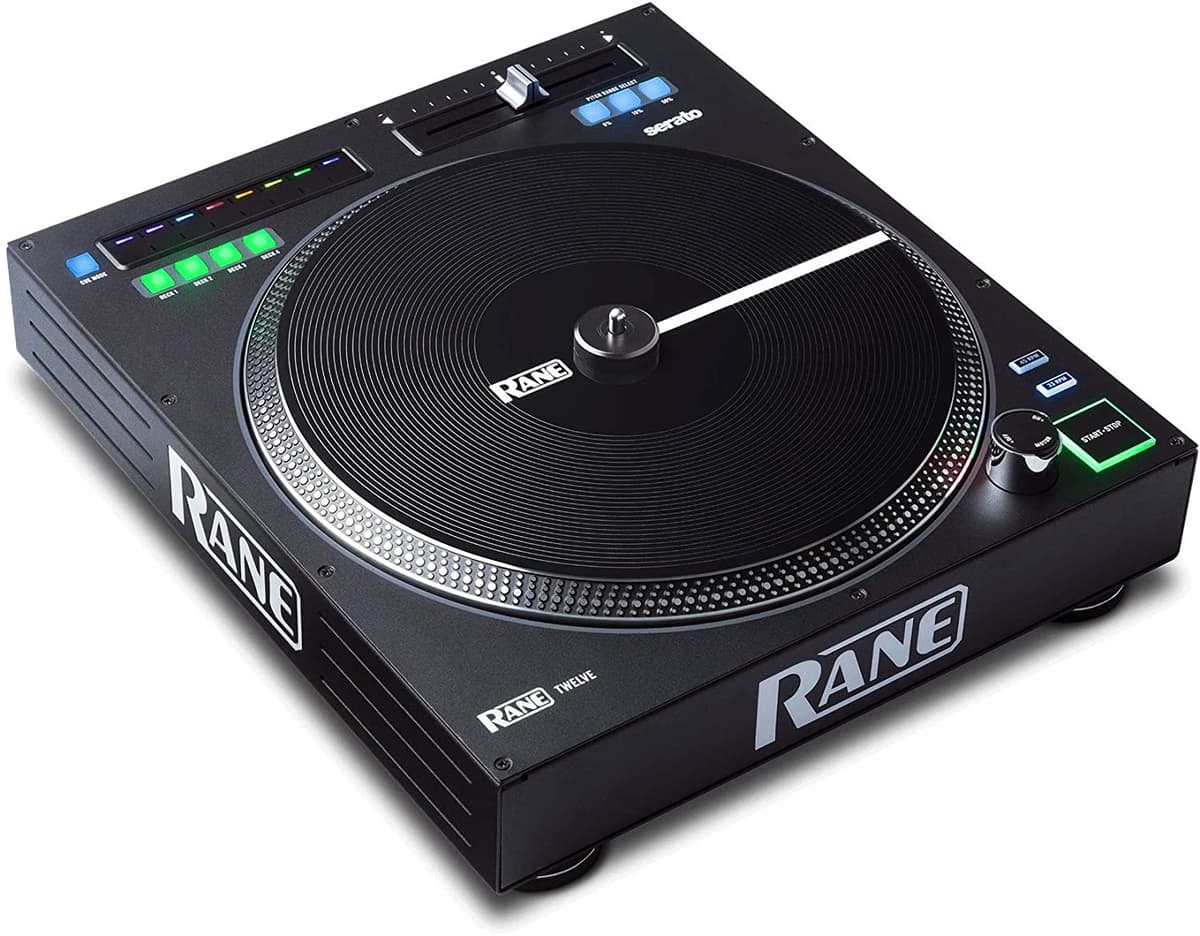 Rane Twelve | Control Midi Turnable Serato Dj Full De 12 Pulgadas Forma Motorizada De 12 Pulgadas Strip De Discos De Control Acrílico 8 Desencadenantes De Cue En Caliente Y 33 1 3 Velocidades De Plato De 45 Rpm