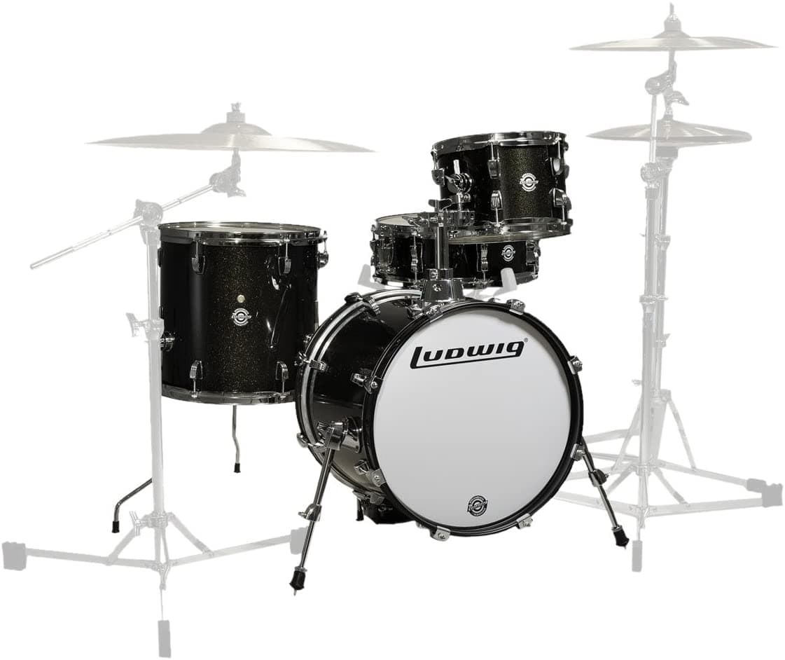 Ludwig Lc2791 Breakbeats By Questlove - Juego De 4 Piezas Color Negro Brillante LC179X016