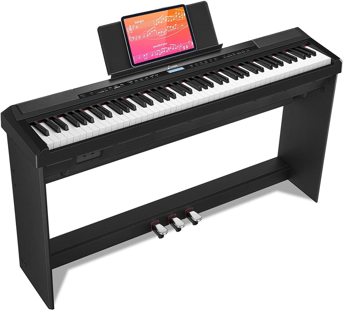 Donner Dep-20 Piano Digitales Biventor 88 Clave Teclado Portable Piano Muebles Unidad 3-Pedal DEP-20S