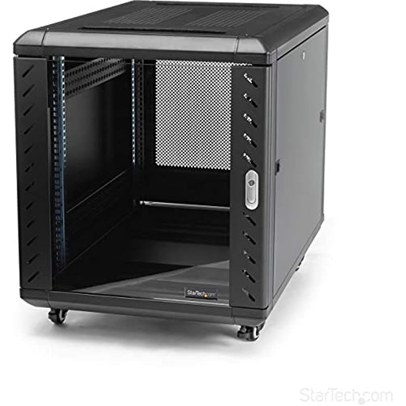 Startech.Com 12U Av Rack Gabinet Ret Network Puerta De Vidrio De 19 Pulgadas Rala De Servidor De Gabinete De 19 Pulgadas O Office Rk1236Bkf