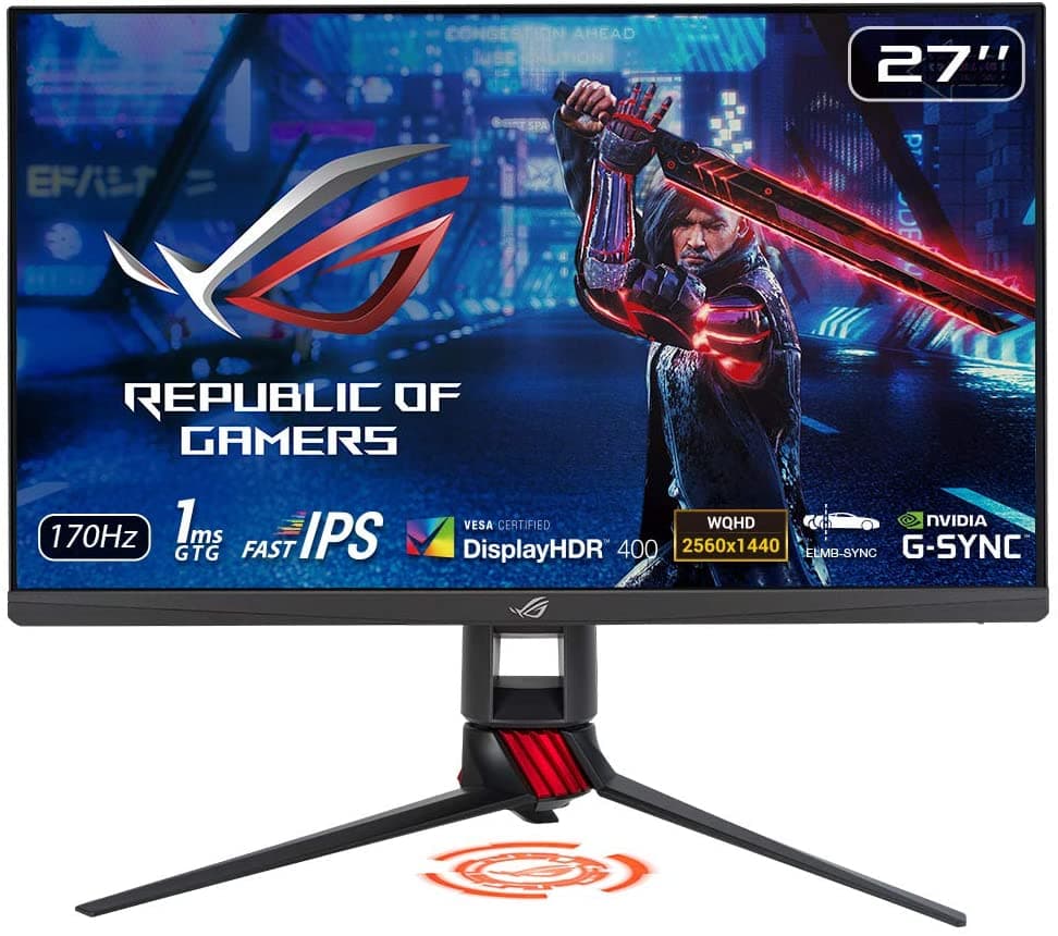 Asus Rog Strix Xg279Q 27" Hdr Monitor De Videojuegos 1440P Wqhd (2560 X 1440) Fast Ips 170Hz G-Sync Extreme Low Motion Blur Sync (Elmb Sync) 1 Ms Displayhdr 400 Eye Care Displayport Dual Hdmi