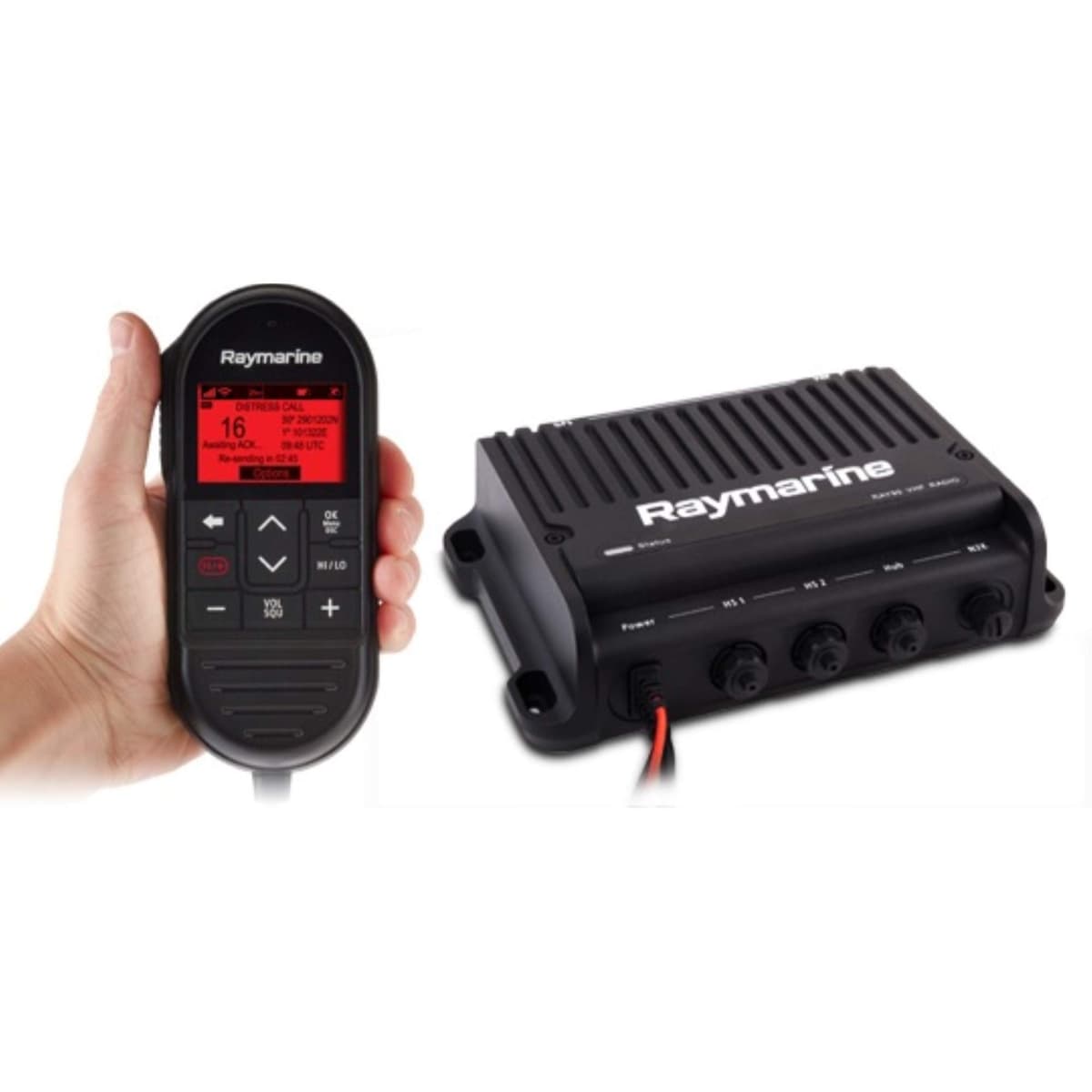Raymarine Ray90 RAY.T70424 VHF y AIS700 Bundle - Radio VHF con AIS Integrado, Paquete Completo para Embarcaciones