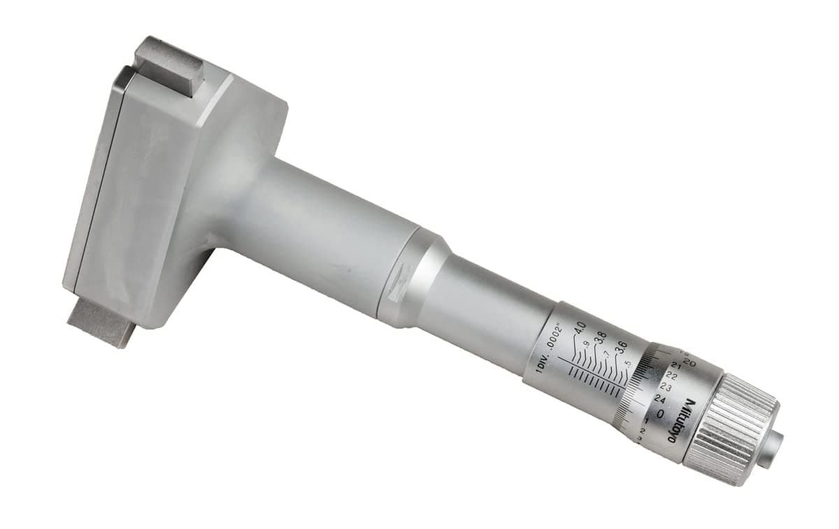 Mitutoyo Holtest 368-881 Micrómetro Interno de Vernier Tipo II, Tres Puntos, Rango 11-12", Graduación 0.0002", Precisión ±0.00025"