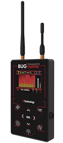i4 Technology BH-04 Detector de Señales RF | Barrido Antiespía | Detector de Micrófonos y Cámaras Ocultas | Profesional | Certificado FCC e ICES