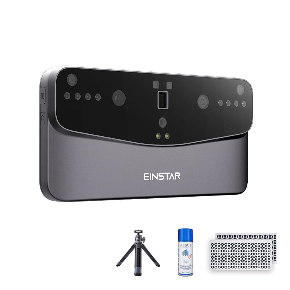 EinScan Einstar VEGA-Bundle Escáner 3D con Trípode, Spray AESUB y Marcadores, Diseño inalámbrico todo en uno, Doble tecnología de escaneo, Soporta escaneo 3D de objetos pequeños a grandes, escaneo exterior fluido y estable