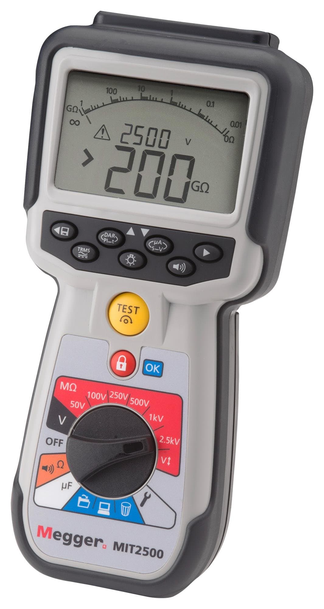 Megger MIT2500 Megger MIT2500 Comprobador de Aislamiento 2.5 kV, Ancho 4.25", Largo 9.00", Tester de Aislamiento Profesional para Mantenimiento Eléctrico y Pruebas de Aislamiento