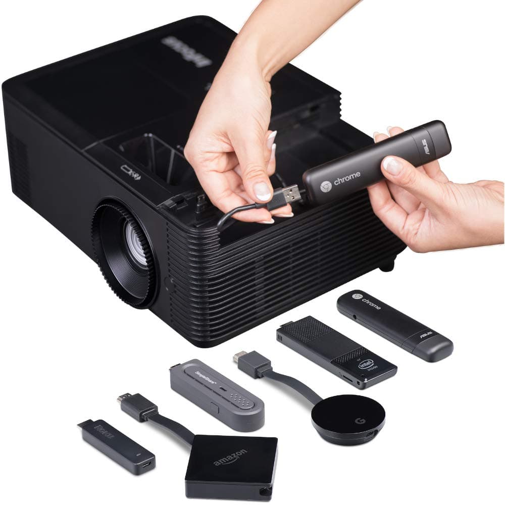 InFocus IN2138HD proyector DLP 1080p 4500 lúmenes 1.3x zoom 3x HDMI VGA 3D Wi-Fi Ready TechStation