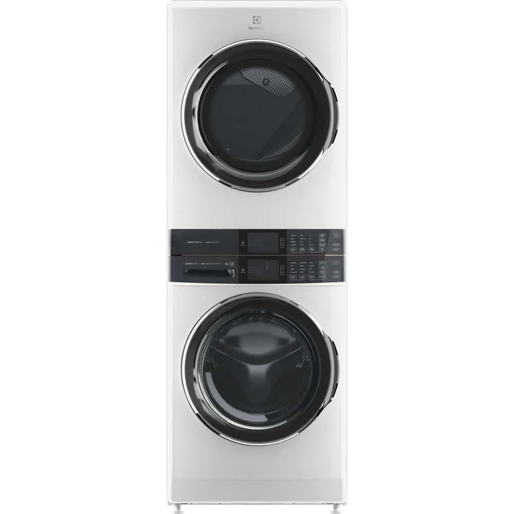 Electrolux ELTE7600AW Laundry Tower Lavadora 4.5 cu ft y Secadora Eléctrica 8.0 cu ft Apiladas con SmartBoost Premixing, Energy Star, Blanco