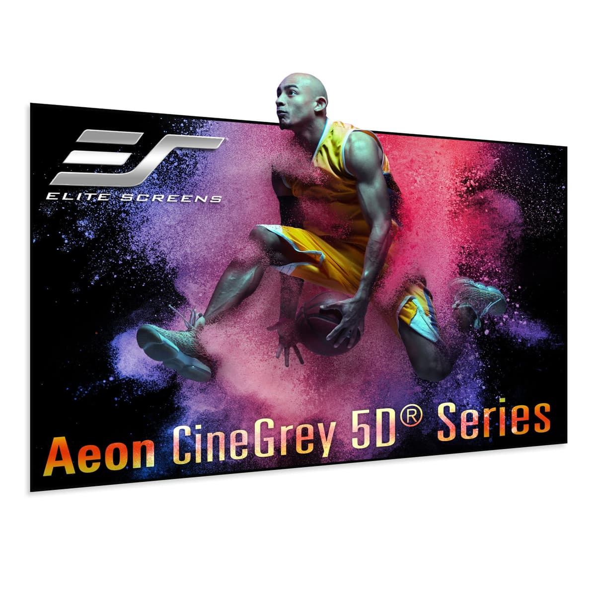 Elite Projector Aeon CineGrey 5D EP-AR150DHD5 Pantalla de proyección fija 150" 16:9 Edge Free CLR/ALR para cine en casa, rechazo de luz de techo y ambiental, modelo AR150DHD5