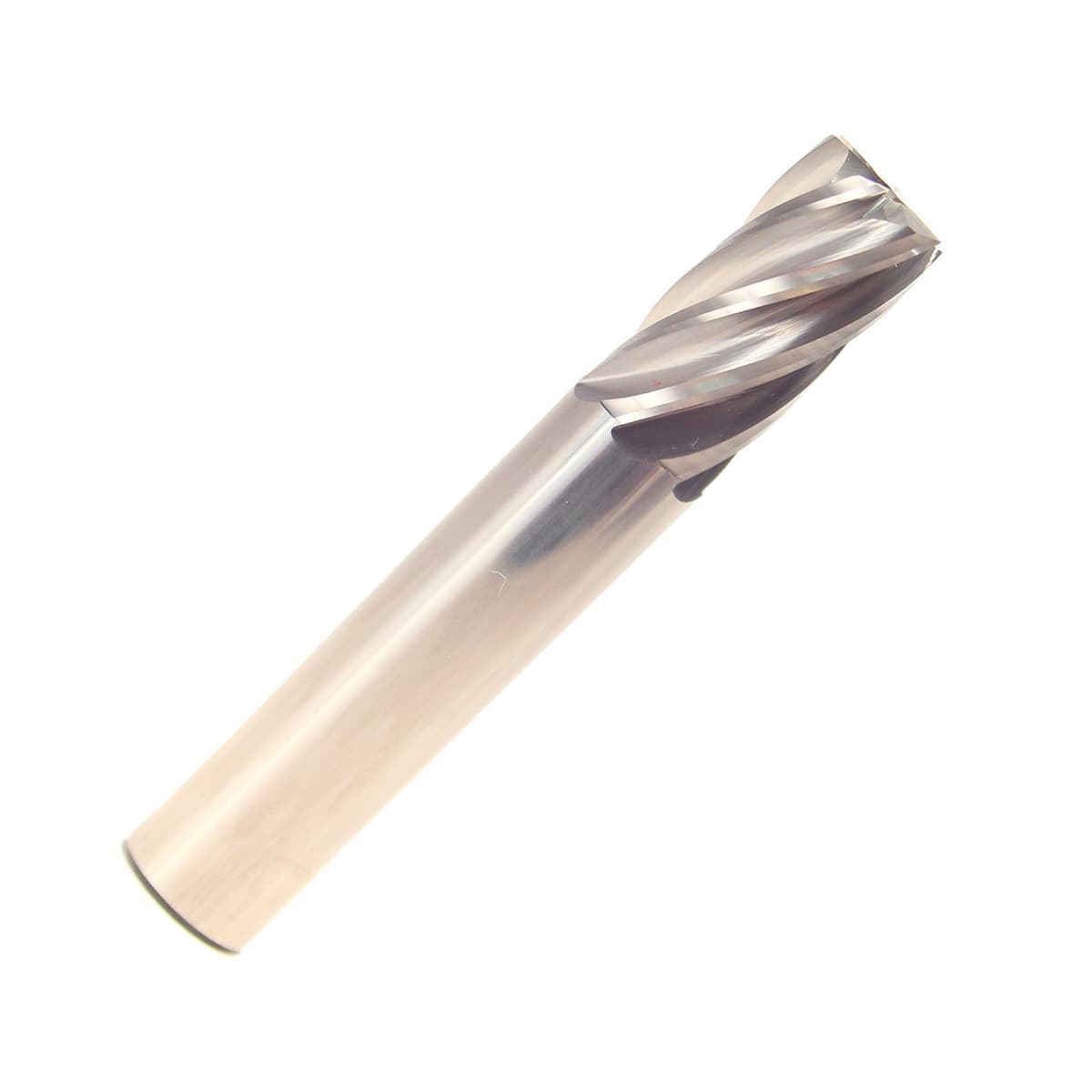 Drill America CBDL4001-14 Fresa de Carburo 1-1/4", 6 Estrías, Punta Cuadrada, Largo de Corte 4", Largo Total 7", Sin Recubrimiento (Bright), Mango Simple