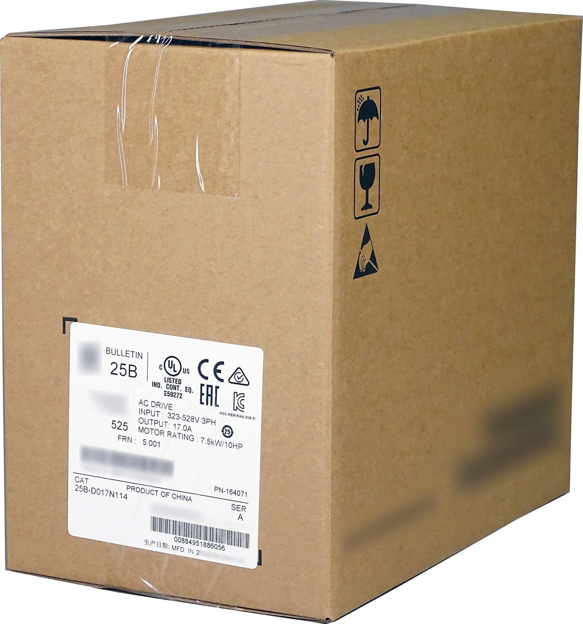 INDUSTRIAL SPARES 525 PN-164071 25B-D017N114 Variador de Frecuencia AC, 480VAC, 10HP (7.5 kW), 17 A, Servicio Normal y Pesado