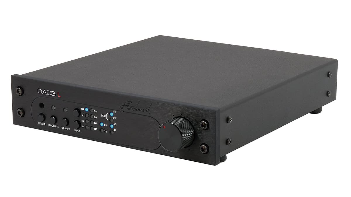 Benchmark Media Systems DAC3 L con Control Remoto, Preamplificador Estéreo de Referencia, Convertidor D/A PCM y DSD, USB Asíncrono, ESS 9028PRO (Negro) 450-14800-330