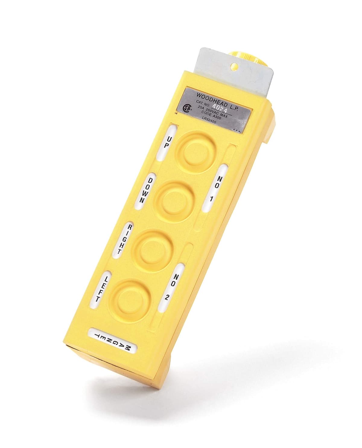 Molex Woodhead 4024ES Estación Colgante con Botones Pulsadores Super-Safeway, Parada de Emergencia, 4 Botones, 1 Velocidad, Cuerpo Prensaestopa F3 3/4", Diámetro de Cable 0.500-0.750"