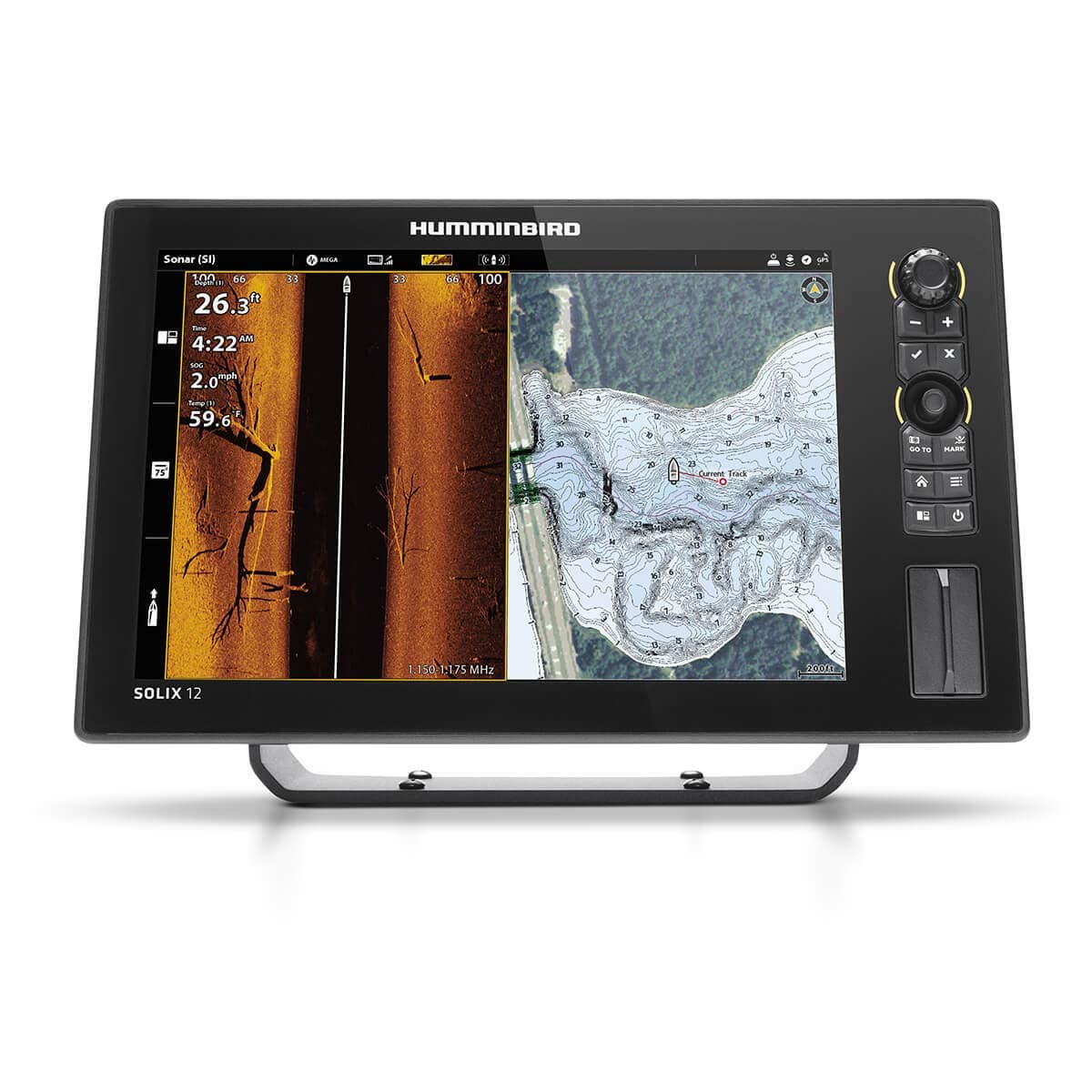 Humminbird SOLIX 12 411550-1 - CHIRP MEGA SI+ G3, GPS, sonda lateral y down imaging, pantalla 12", ecosonda avanzada