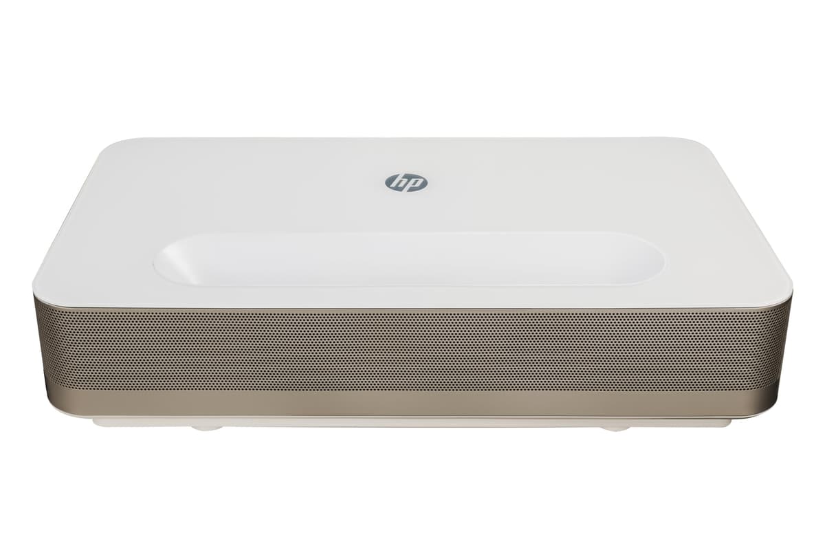 HP Projector BP5000 PLUS Proyector Láser de Tiro Ultra Corto, 2000 ANSI Lúmenes, 4K UHD Nativo, HDR10, Tecnología MEMC, Doble Láser B+R, Nitidez 150", Sonido Premier 30W HP BP5000 PLUS