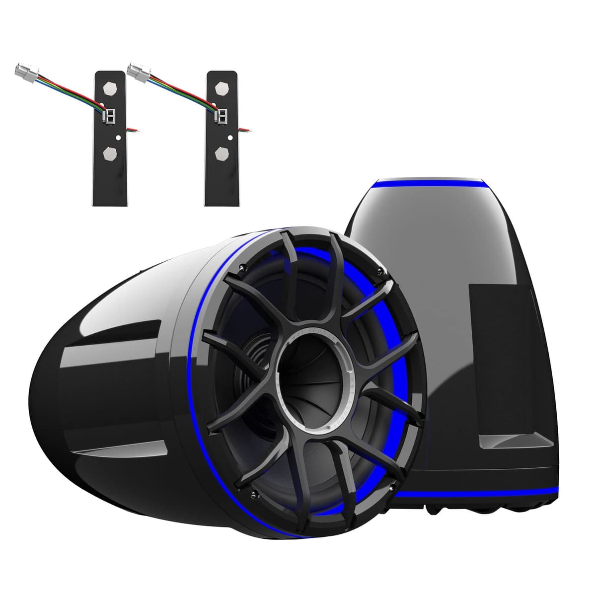 CreativeAudio REV 12 HD Parlantes de Torre 12" con Driver de Compresión Horn-Loaded, Rejillas XZ y Montaje ADP-REV-HD-X-B X-Mount, 400W RMS, Negro, Par REV12 HD B XZ-X
