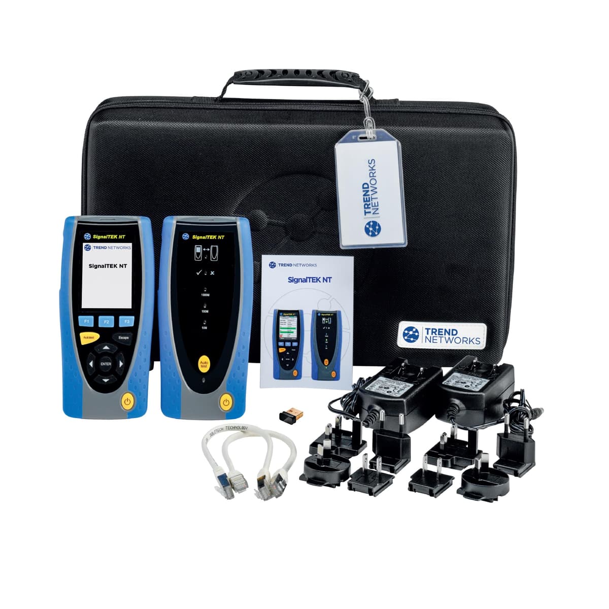 TREND Networks SignalTEK NT R156005 - Probador de transmisión y ancho de banda para redes cobre y fibra con pantalla táctil | Kit para diagnosticar cableado de datos y problemas en redes Ethernet