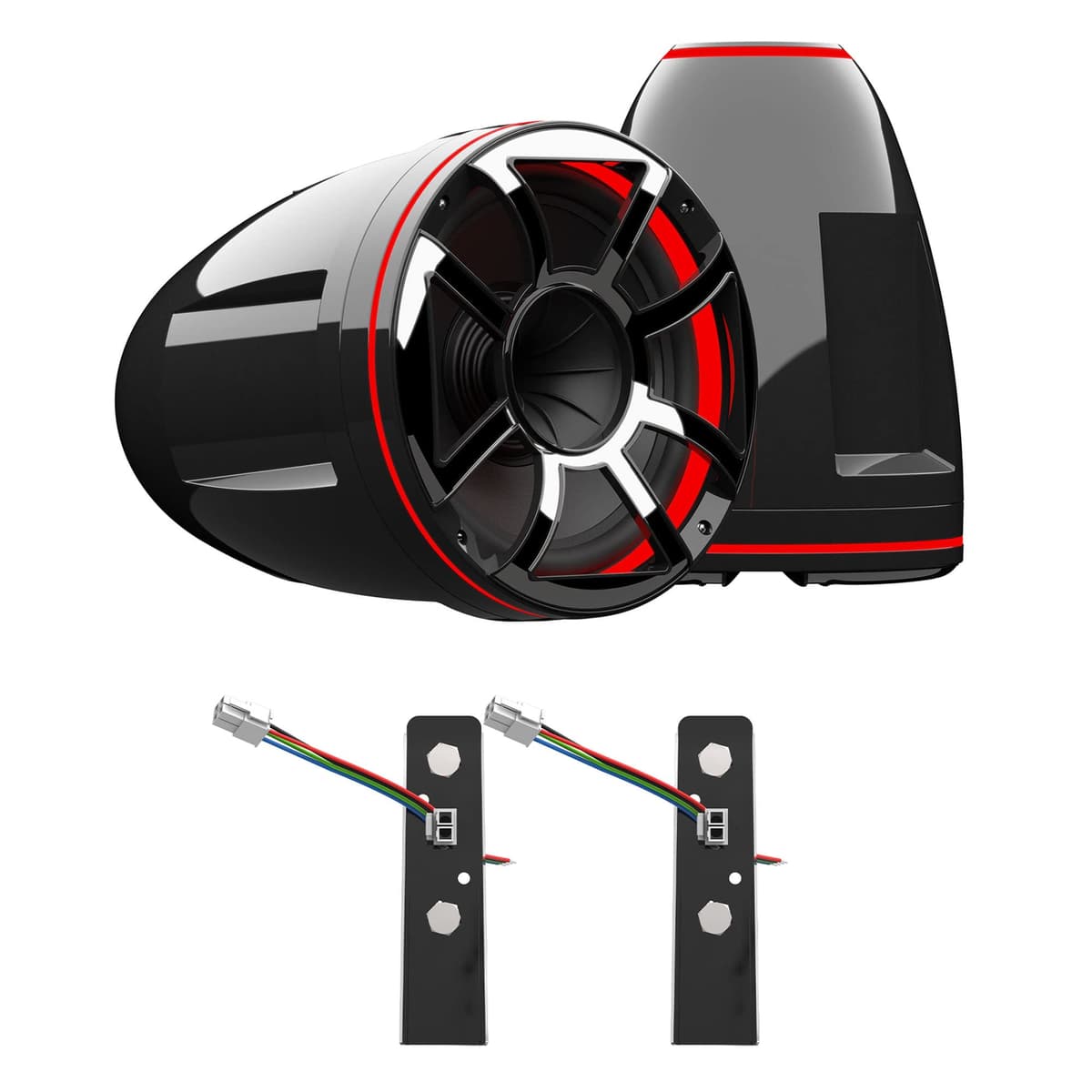 CreativeAudio REV 12 HD Parlantes de Torre 12" con Driver de Compresión Horn Loaded, Rejillas XS, Montaje ADP-REV-HD-X-B X-Mount, 400W RMS, Color Negro, Par REV12 HD B XS-X