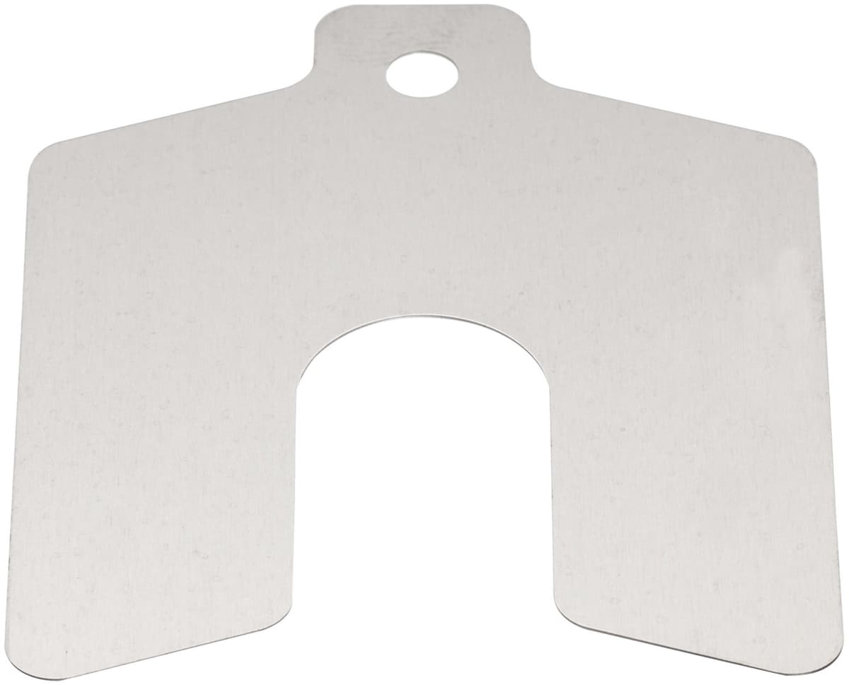 Small Parts Precision Brand 698158424108 Calza ranurada de acero inoxidable, acabado sin pulir (mill), grosor 0.002", ancho 4", largo 4" (pack de 20)