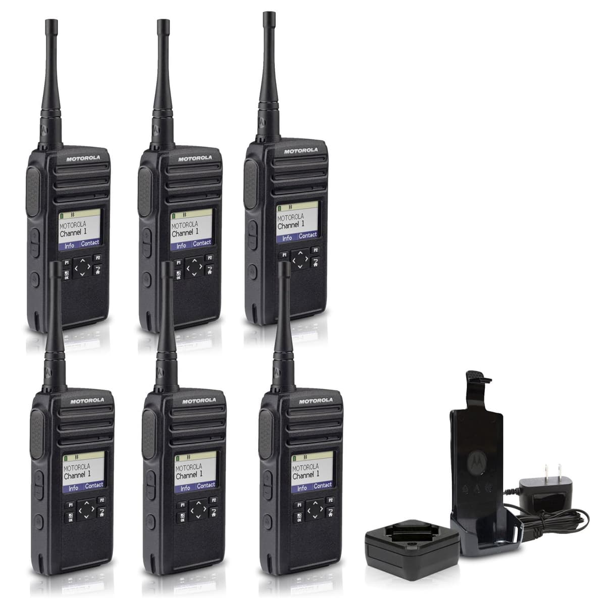 Motorola Solutions DTR700 Radio Digital Bidireccional 2 Vías (50 Canales) Paquete de 6 (DTR700)
