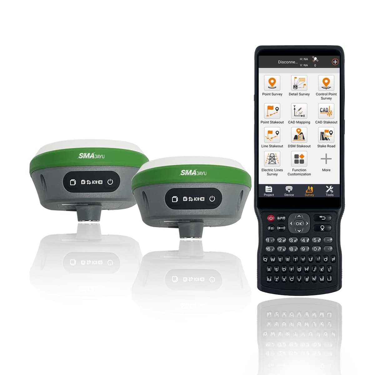 SMAJAYU SMA26 PRO IMU RTK GPS - Equipo de Topografía Rover/Base con Colector de Mano, Software de Topografía, Precisión 1-2.5 cm, Inclinación 30°-60°, Certificación NOAA (sin trípode ni vara)
