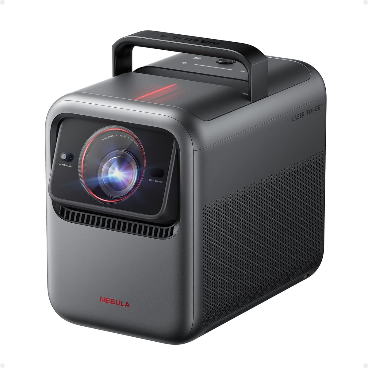 NEBULA X1 D2351 Proyector Triple Láser 4K, 3500 Lúmenes ANSI, Contraste 56000:1, Sonido Estéreo 40W, Zoom Óptico 0.9-1.5, Dolby Vision, Pantalla 300", Gimbal Micro Integrado, IA Inteligente, GTV, Portátil, Nebulamaster