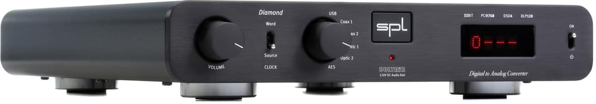 SPL Diamond 1960 Convertidor DA y Preamplificador - Negro, Convertidor Digital a Analógico de Alta Fidelidad, Audio Profesional, Estudio, Hi-Fi