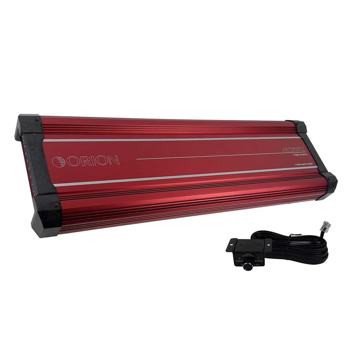 ORION HCCA17000.1DSPLX Amplificador Monoblock Clase D de Alto Desempeño 17000W RMS Competencia, Estable a 1 Ohm, Crossover Low Pass, Bass Boost, Fuente Mosfet, Perilla de Bajo Incluida