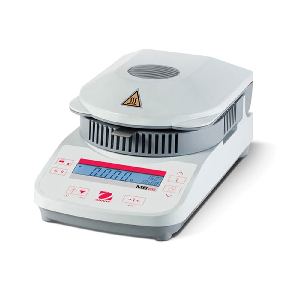 Ohaus MB27 Analizador de Humedad Digital 90 g 0.01 g Pantalla LCD Calentamiento Halógeno Rango de Temperatura 50-160 °C Modelo 80252472