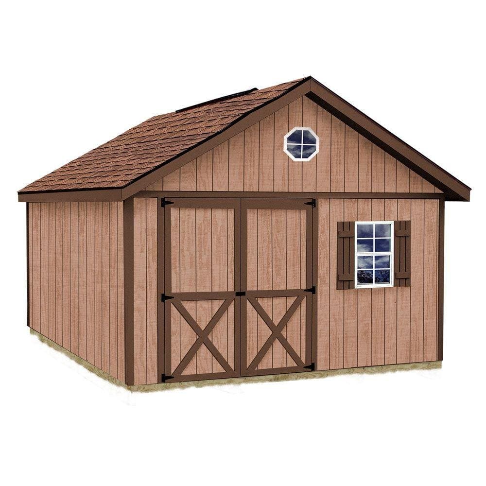 Best Barns Brandon Brandon_1212 - Kit de Cobertizo de Almacenamiento de Madera 12 x 12 ft (3.66 x 3.66 m) para Jardín y Herramientas