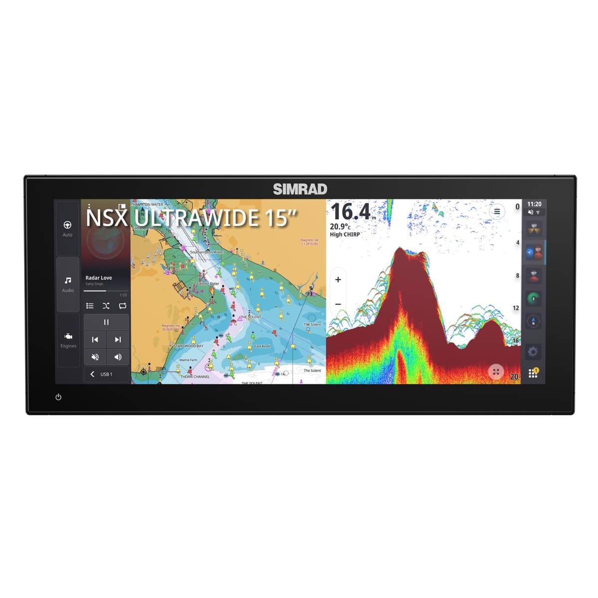 Simrad NSX 3015UW Chartplotter/Ecosonda MFD 15" Ultrawide con Transductor Active Imaging 3-en-1 y Carta C-MAP Discover X (000-16213-001)