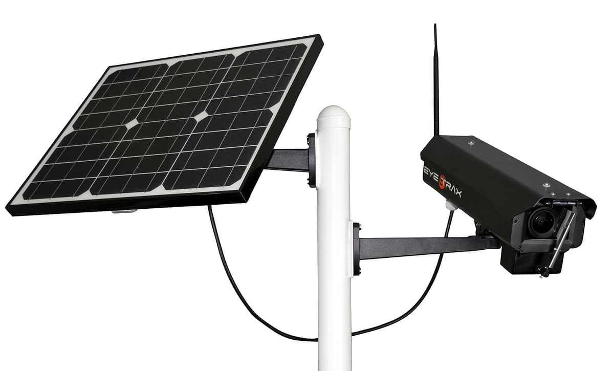 Eye Trax MEGAFIXEDCAMERA cámara de seguridad 4G celular solar, 12 MP, time-lapse, video HD, vigilancia remota exterior, resistente a la intemperie, monitoreo sin cables