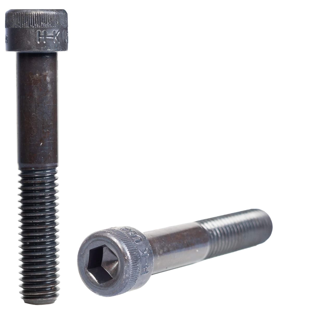 HOLO-KROME 86368 Tornillo cabeza de casquillo Allen #8-32 x 2-1/2" acero aleado A574, acabado óxido negro, hexagonal interior, Fabricado en USA (Paquete de 100)