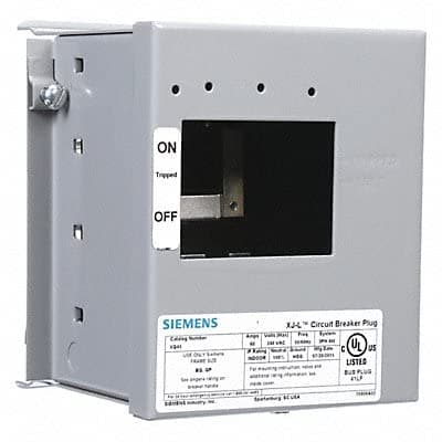SIEMENS US2:BPJA6GE Bus Plug Enclosure, 60A, 120/240VAC, 4 Polos, Gabinete para Enchufe de Barra, Caja de Conexión Industrial