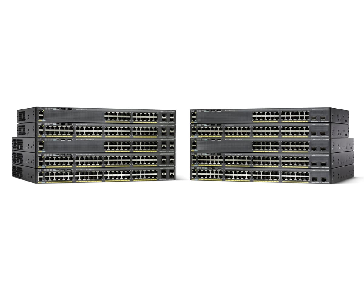 Cisco Catalyst WS-C2960X-24PD-L Switch Gigabit PoE 370W, 24 Puertos, 2 x 10G SFP+, LAN Base, Reacondicionado