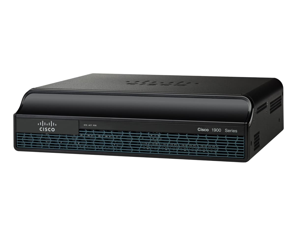 Cisco 1941 CISCO1941-SEC/K9 Router de Servicios Integrados Seguridad VPN Firewall Gigabit WAN/LAN - Enrutador empresarial ISR 1941 Secure