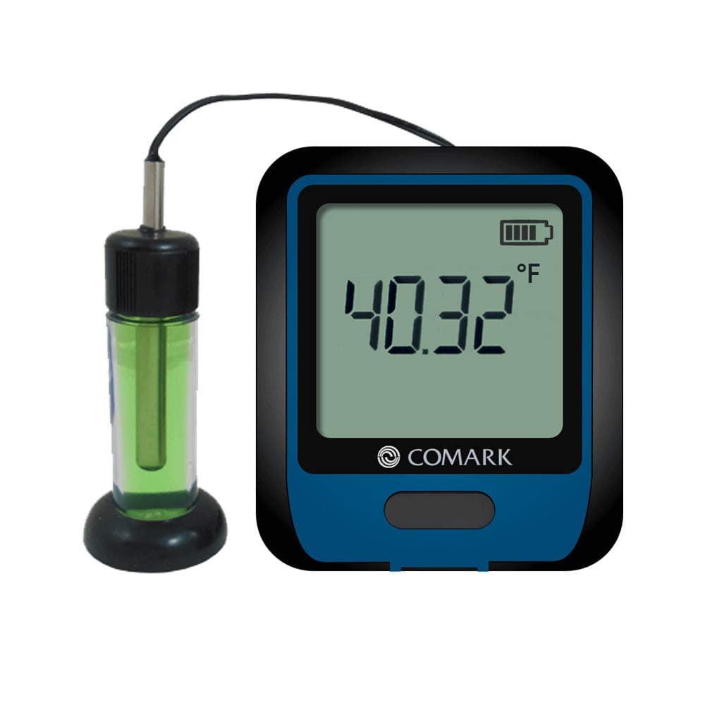 Fluke Networks Comark RF312GLYCOL Registrador de Datos Wi-Fi Multiuso para Monitoreo de Temperatura en Refrigeradores y Congeladores con Sonda Simulante de Alimentos y Software en la Nube con Alertas en Tiempo Real Gratis el Primer Año