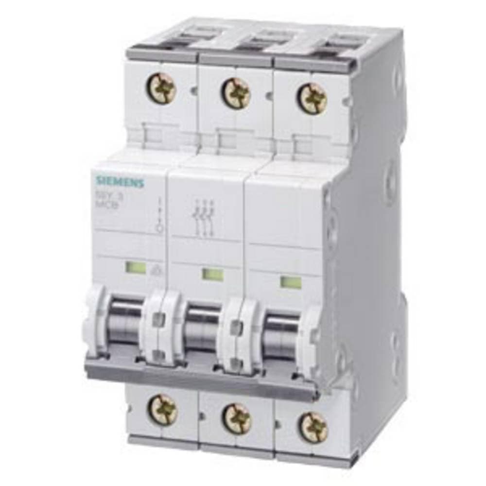 SIEMENS 5SY43507 Protector suplementario, UL 1077, interruptor 3 polos, 50 A máx., curva C, para riel DIN