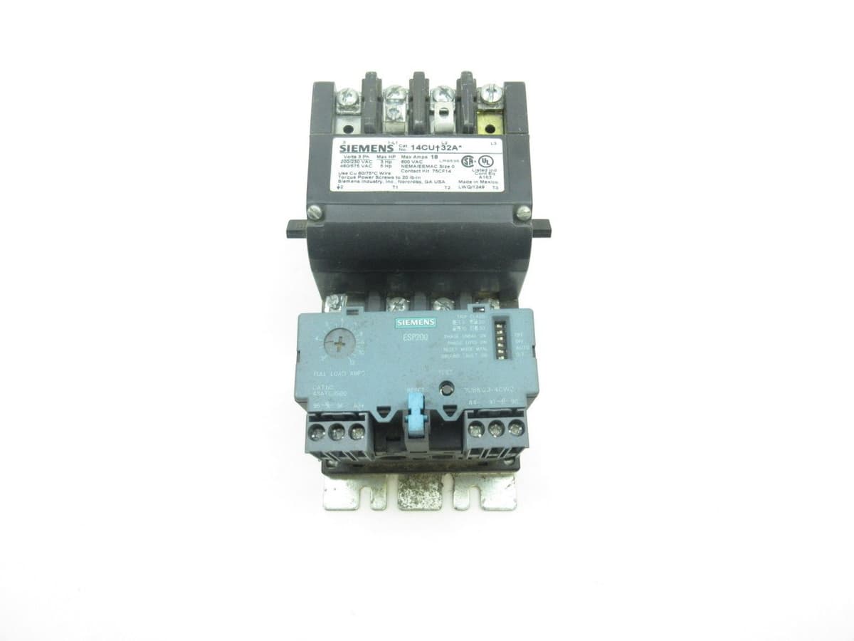 SIEMENS 14CUC32AA D599624 arrancador de motor tamaño 0 3-12A 120/240V-AC 5HP D599624- 14CUC32AA