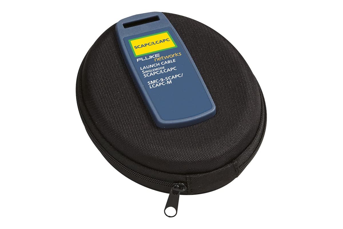 Fluke Networks SMC-9-SCAPC/LCAPCM - Cordón de lanzamiento monomodo 9 µm (160 m) para pruebas de fibras 9 µm LCAPC (SC/APC a LCAPC metálico)