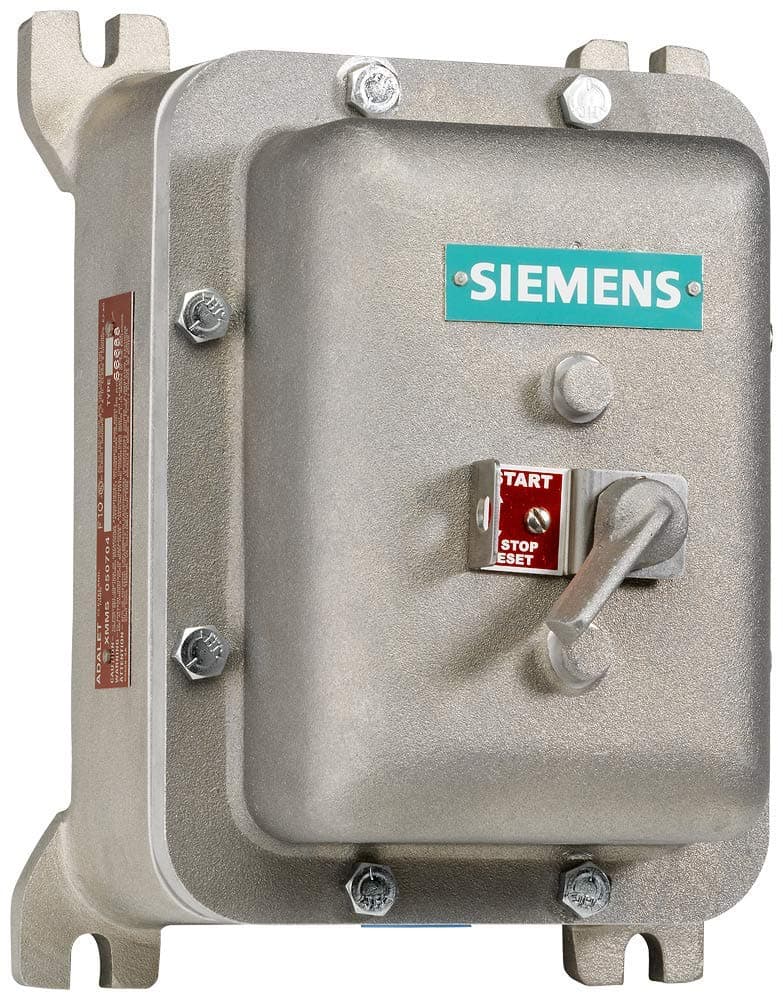 Siemens 11ZD3WF Arrancador Manual con Gabinete, NEMA 3 y 4/7 y 9, Rango de Ajuste 20-25 FLA, Bobina 120V 60Hz, Envolvente Industrial, Control de Motor