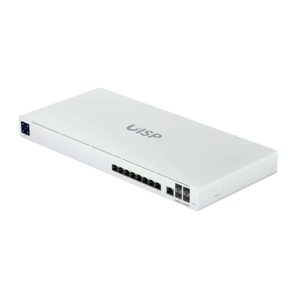Ubiquiti Networks UISP UISP-R-Pro Router Profesional, 9 Puertos GbE RJ45, 4 Puertos 10G SFP+, Administración UISP, Alto Rendimiento, Montaje en Rack