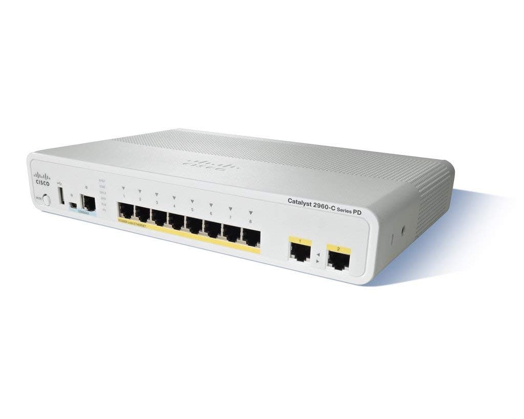 Cisco Catalyst WS-C2960CPD-8PT-L switch Ethernet, 8 puertos PoE, compacto, gestionable, reacondicionado WS-C2960CPD-8PT-L-cr