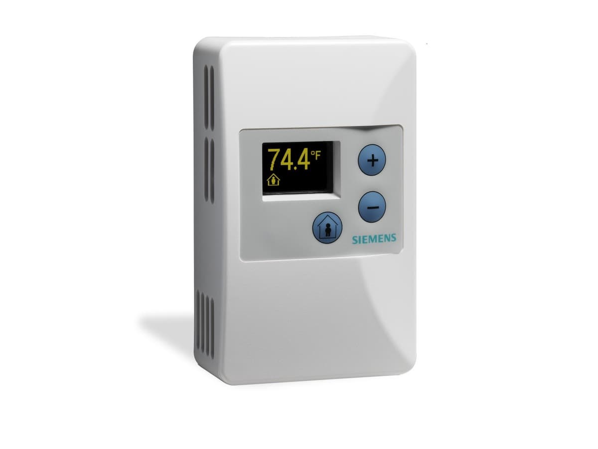 Siemens QPA2284.FWSC Sensor de CO2/Temperatura/Humedad para interior, color blanco, monitor ambiental para salas y oficinas