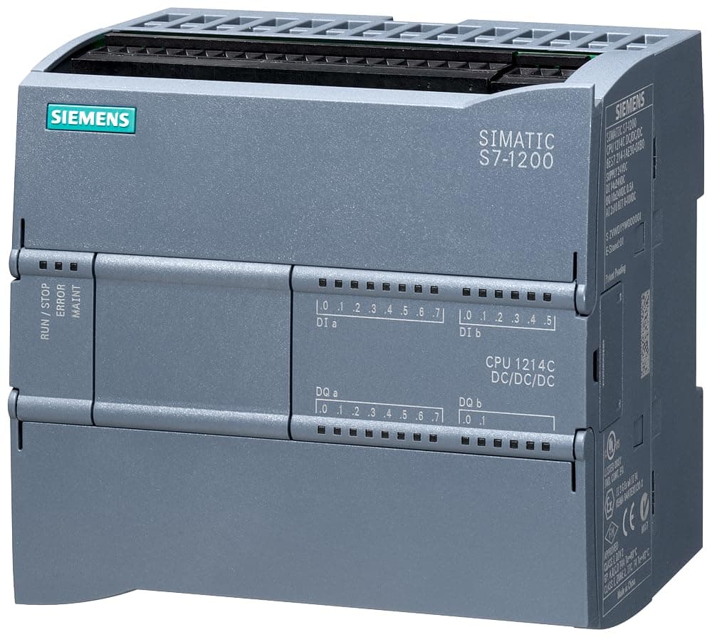 SIEMENS SIMATIC S7-1200 CPU 1214C (ST70-1200) 6ES7 214-1AG40-0XB0 - CPU Compacta, 14 DI/10 DO, 2 AI, Ethernet, expansión modular, PLC industrial