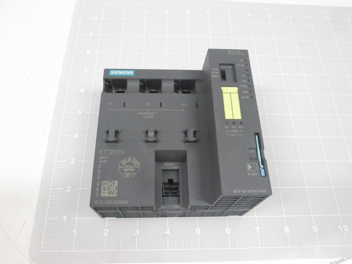 SIEMENS 6ES7 151-8FB00-0AB0 Módulo CPU SIMATIC ET 200S, CPU de automatización industrial, PLC, T66830